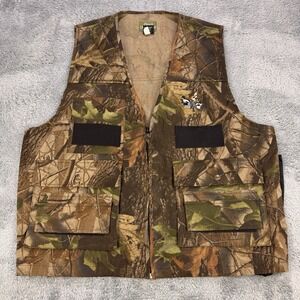 Quail Unlimited Realtree Vest Men XL Full Zip Quail‎ Hunting Zip Rear Game PKT